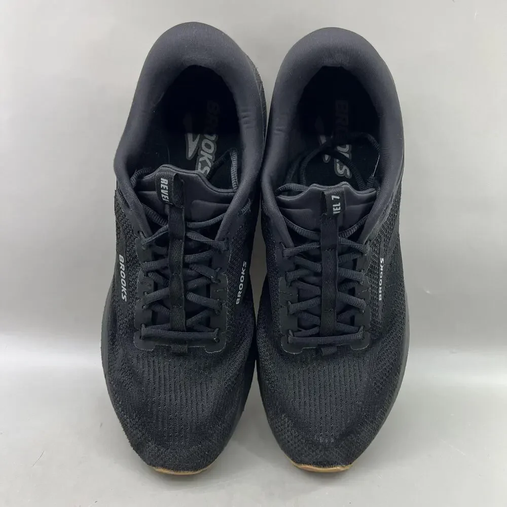 Brooks Revel 7 Running Shoes Men Size 15 D Black Mesh Comfort Cushion Sneakers